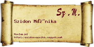 Szidon Mónika névjegykártya